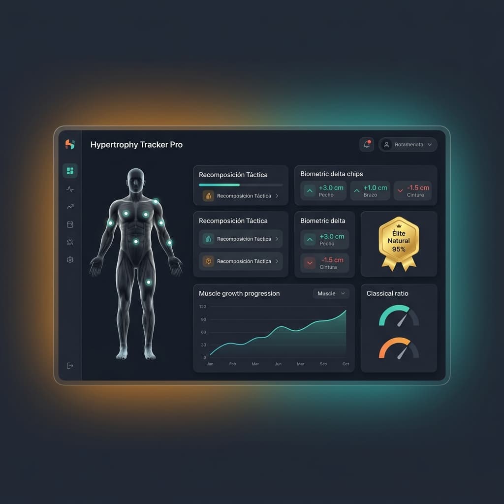 Hypertrophy Tracker - Dashboard Táctico Biomecánico y Diagnóstico Antropométrico